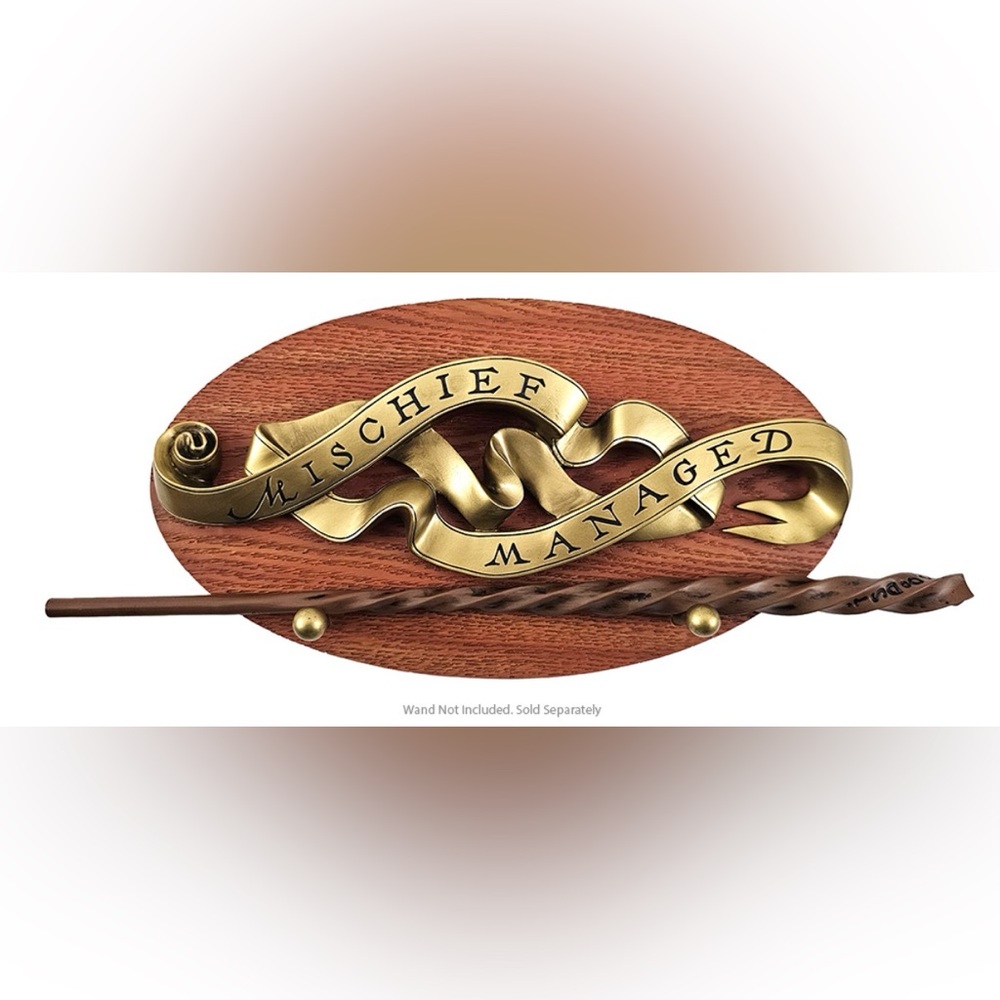 Enchanted Mischief Plaque with Brass Accents